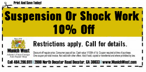 Car Suspension/Shock Repair Offer